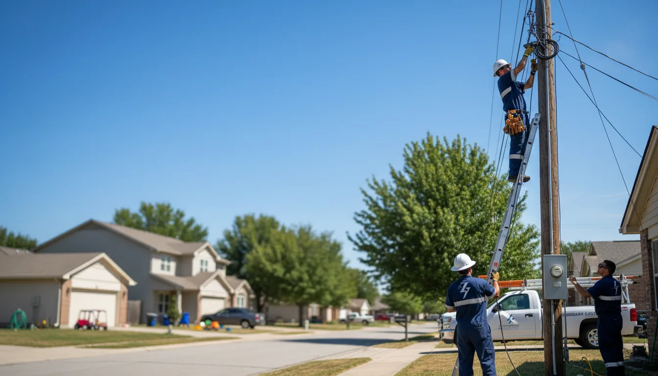 Residential electrician providing installation services in Weiner, AR